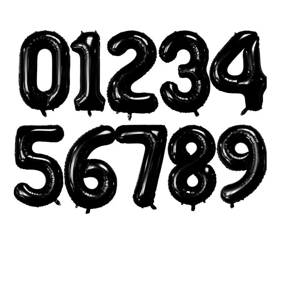 Black number balloon 100cm