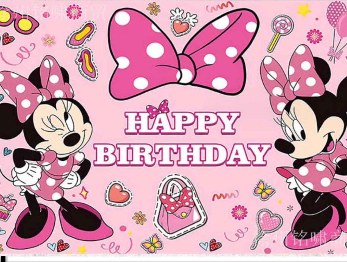 Minnie mouse pink party set