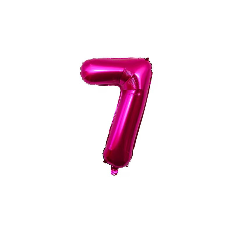 Fuchsia Number Balloon