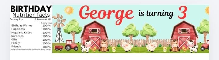 Farm animal party set