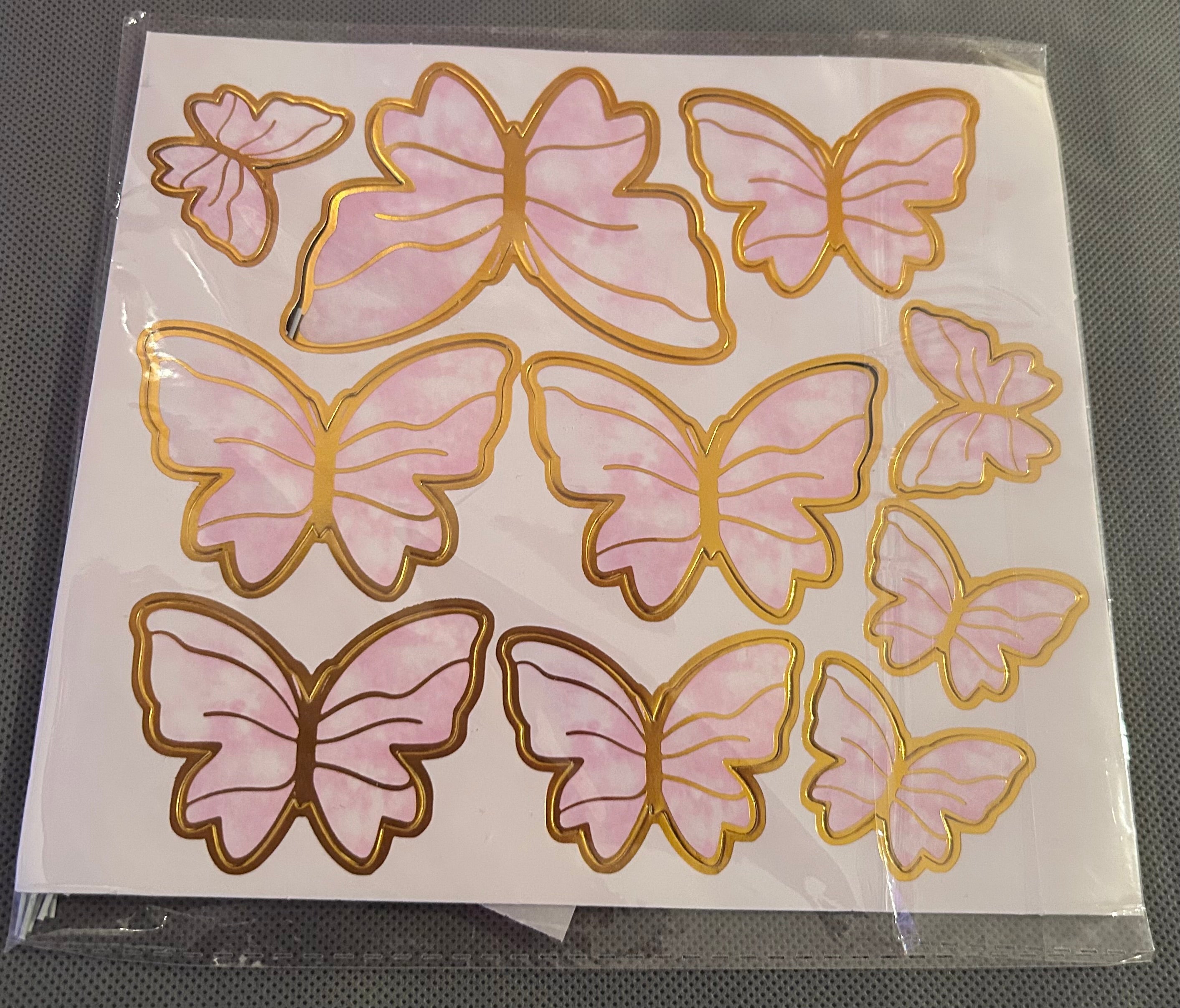 Butterfly pink and white party set