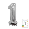 Silver number balloon 100cm
