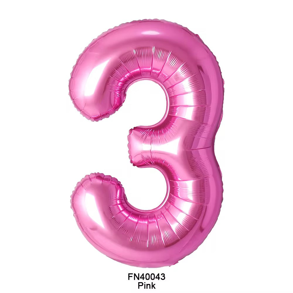 Pink number balloon 100cm