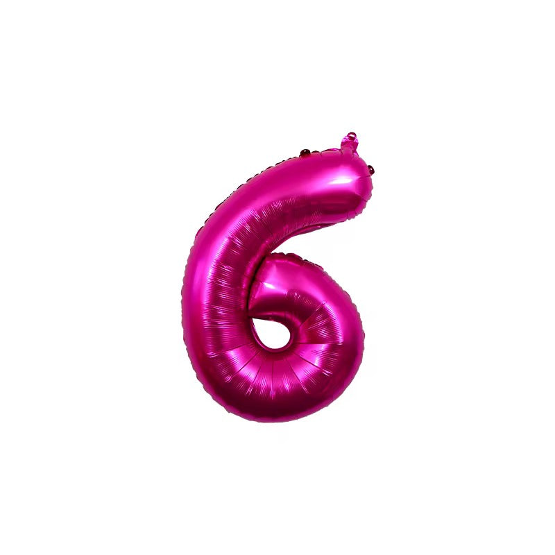 Fuchsia Number Balloon