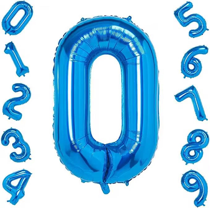 Blue Number balloons