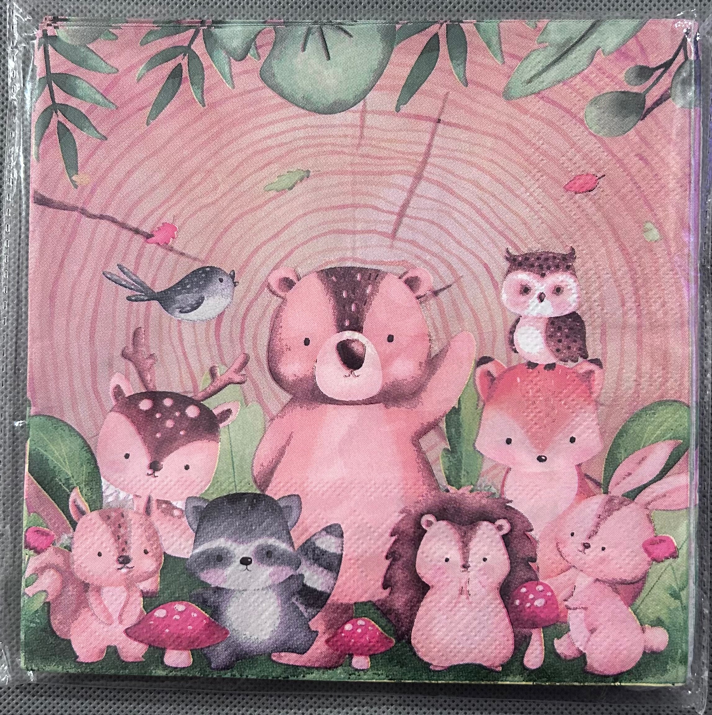 Wood forest animals party set