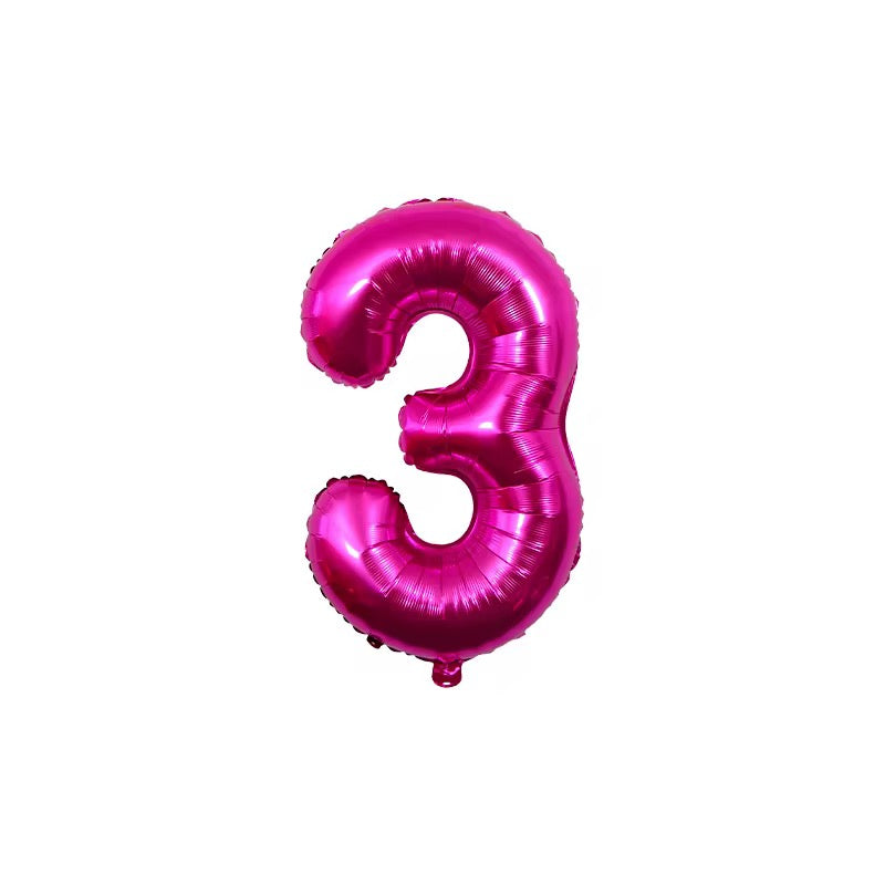 Fuchsia Number Balloon