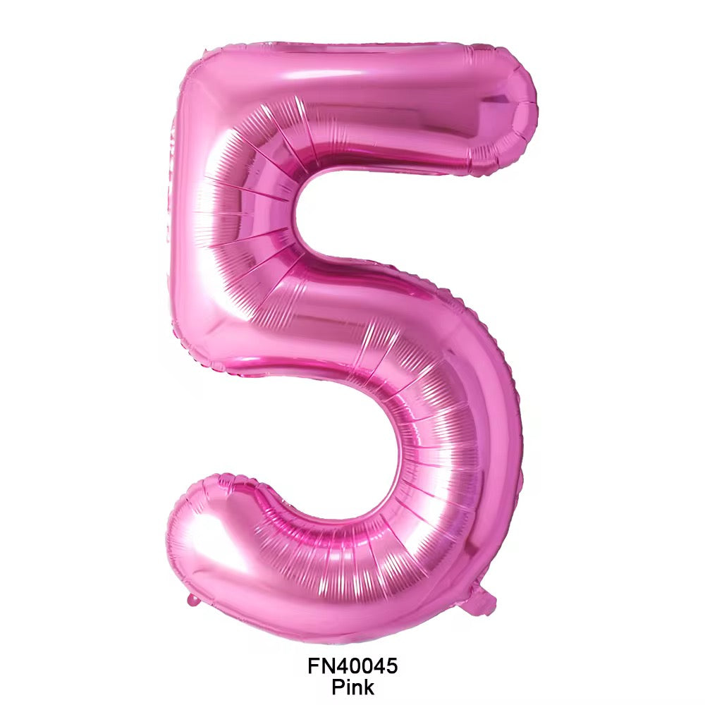 Pink number balloon 100cm