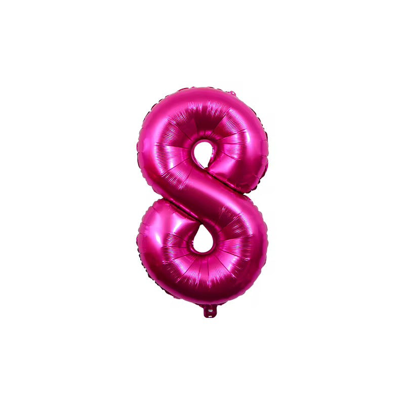Fuchsia Number Balloon